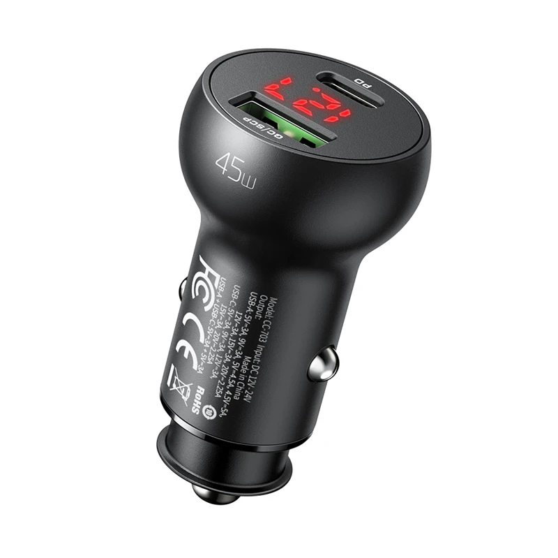 شارژر فندکی فست شارژ Mcdodo CC-703 QC4.0 PD 45W
