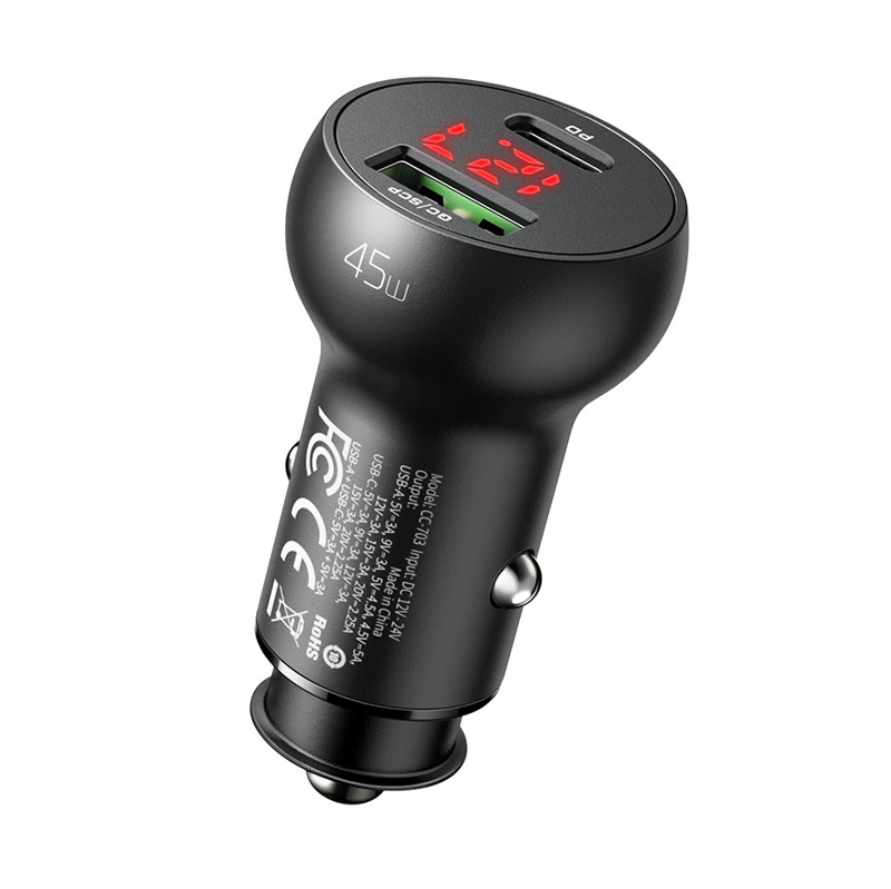 شارژر فندکی فست شارژ Mcdodo CC-703 QC4.0 PD 45W