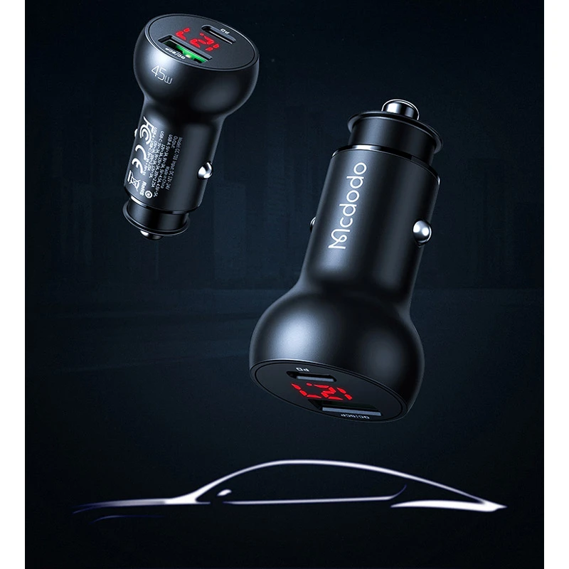شارژر فندکی فست شارژ Mcdodo CC-703 QC4.0 PD 45W