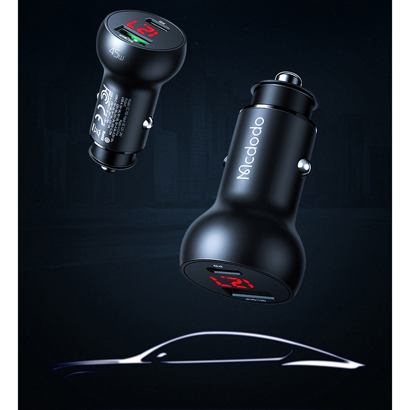 شارژر فندکی فست شارژ Mcdodo CC-703 QC4.0 PD 45W