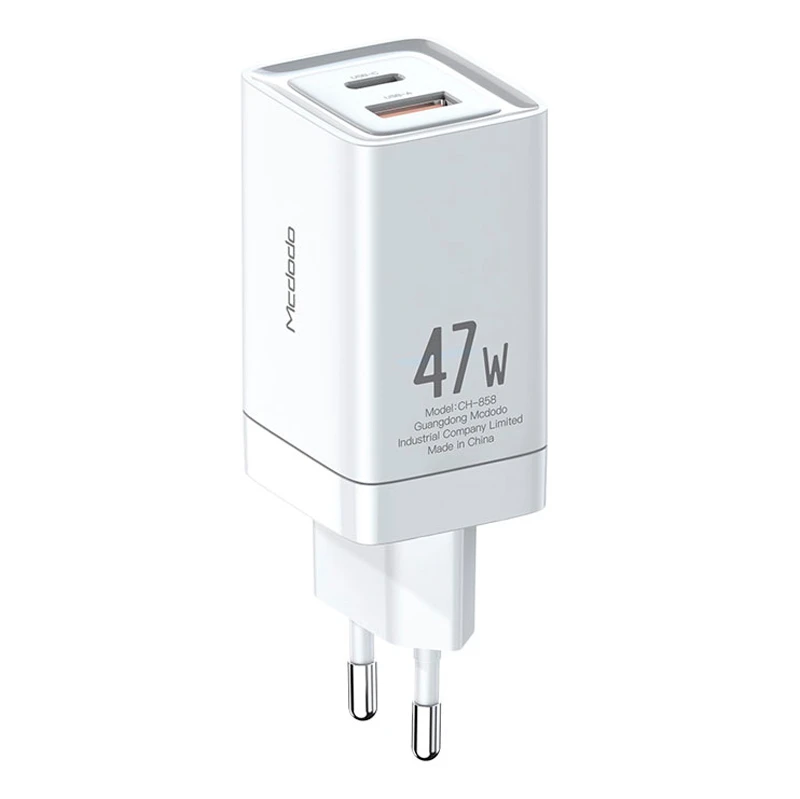 کلگی فست شارژ Mcdodo CH-858 GaN 2Port 5A QC4 PD 47W