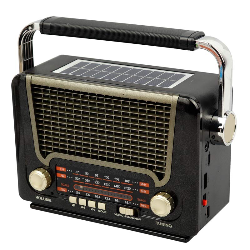 رادیو اسپیکر بلوتوثی رم و فلش خور خورشیدی Meier M-527BT-S