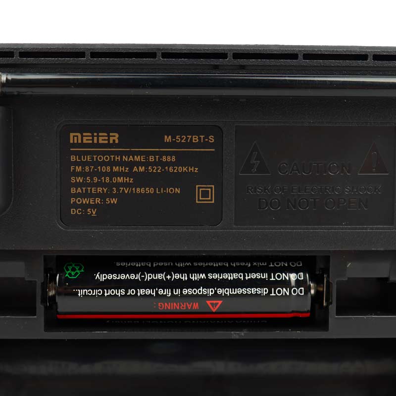 رادیو اسپیکر بلوتوثی رم و فلش خور خورشیدی Meier M-527BT-S