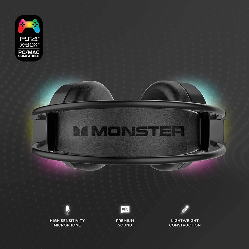هدست گیمینگ سیم دار Monster RGB