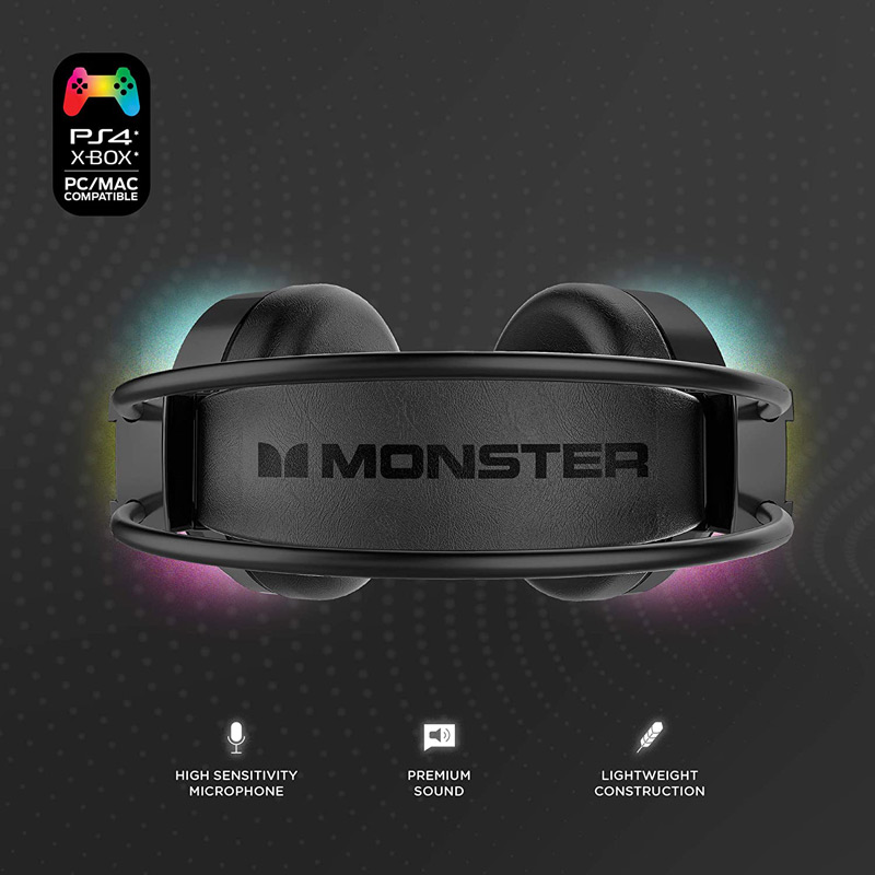 هدست گیمینگ سیم دار Monster RGB