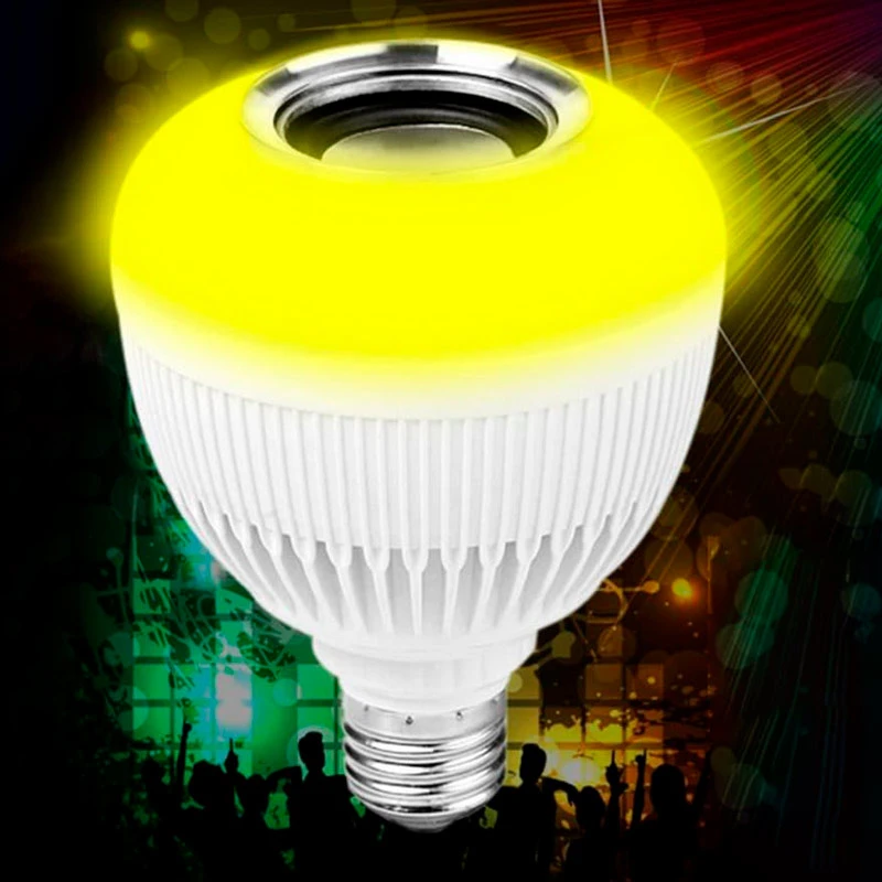لامپ اسپیکر دار بلوتوثی 12 وات Music Bulb WJ-L2 RGB پایه E27 + ریموت کنترل