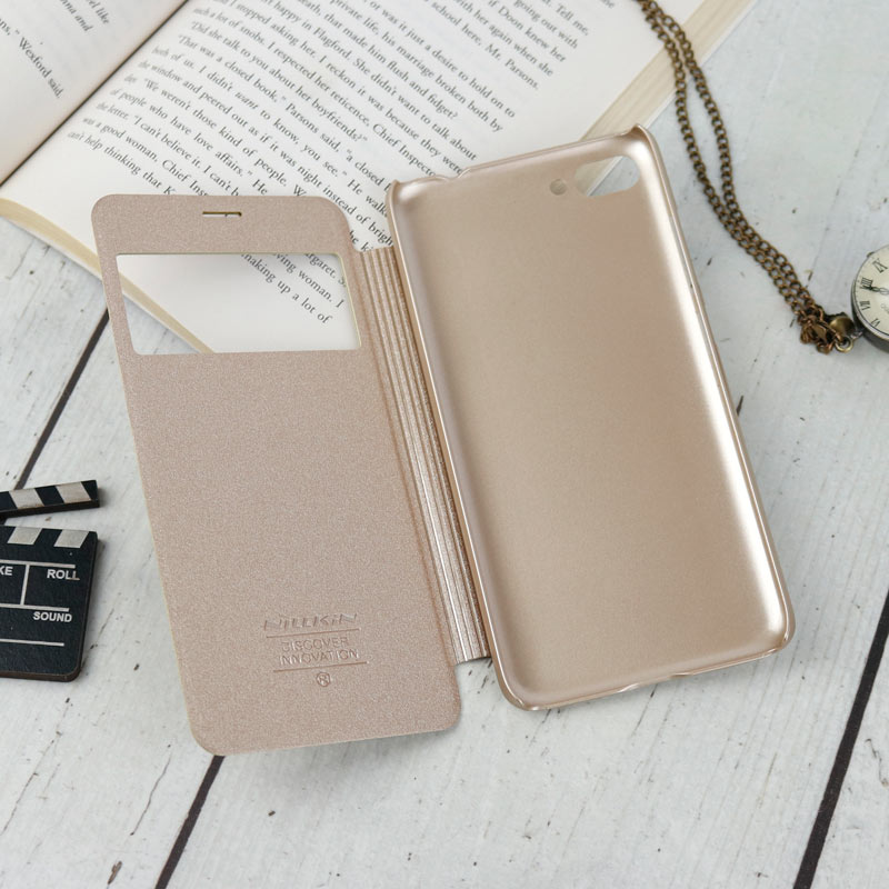 کیف اورجینال کلاسوری Sparkle نیلکین Asus Zenfone 4 Max ZC554KL طلایی