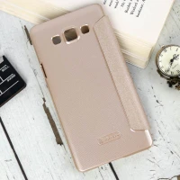 کیف اورجینال کلاسوری Sparkle نیلکین Samsung Galaxy A7 2015 طلایی