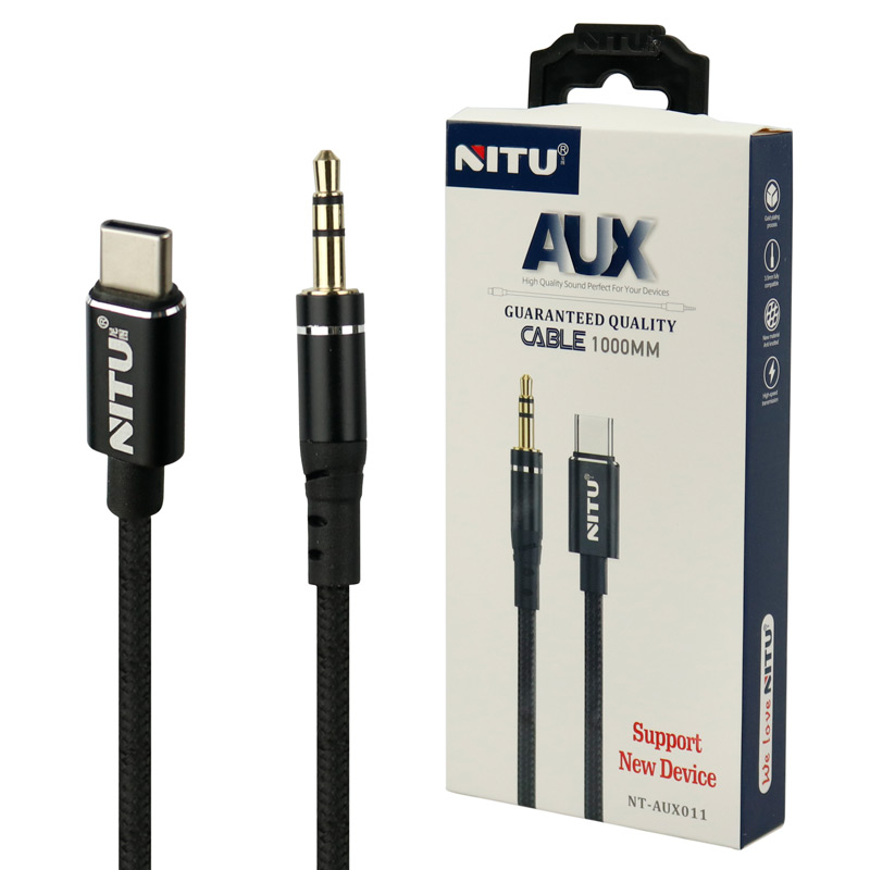 کابل تبدیل Nitu NT-AUX011 Type-C To AUX 1m