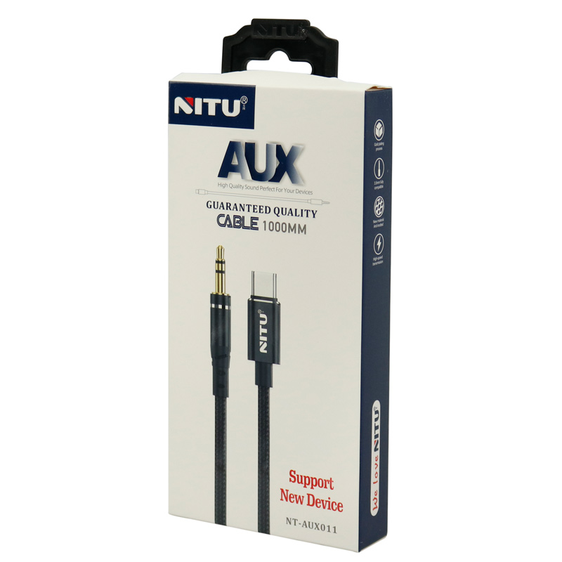 کابل تبدیل Nitu NT-AUX011 Type-C To AUX 1m