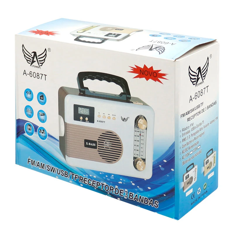 رادیو اسپیکر بلوتوثی رم و فلش خور Novo A-6087T