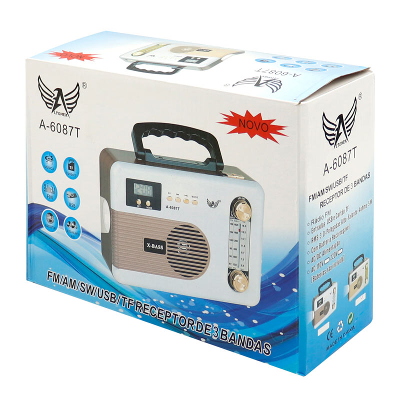 رادیو اسپیکر بلوتوثی رم و فلش خور Novo A-6087T