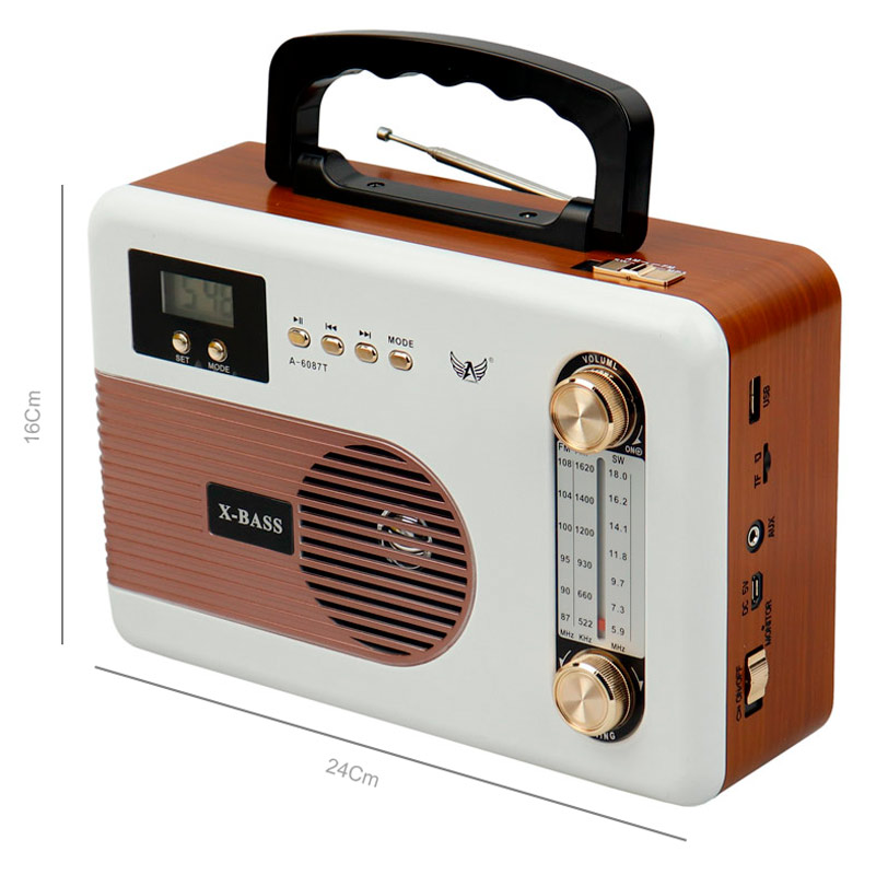 رادیو اسپیکر بلوتوثی رم و فلش خور Novo A-6087T