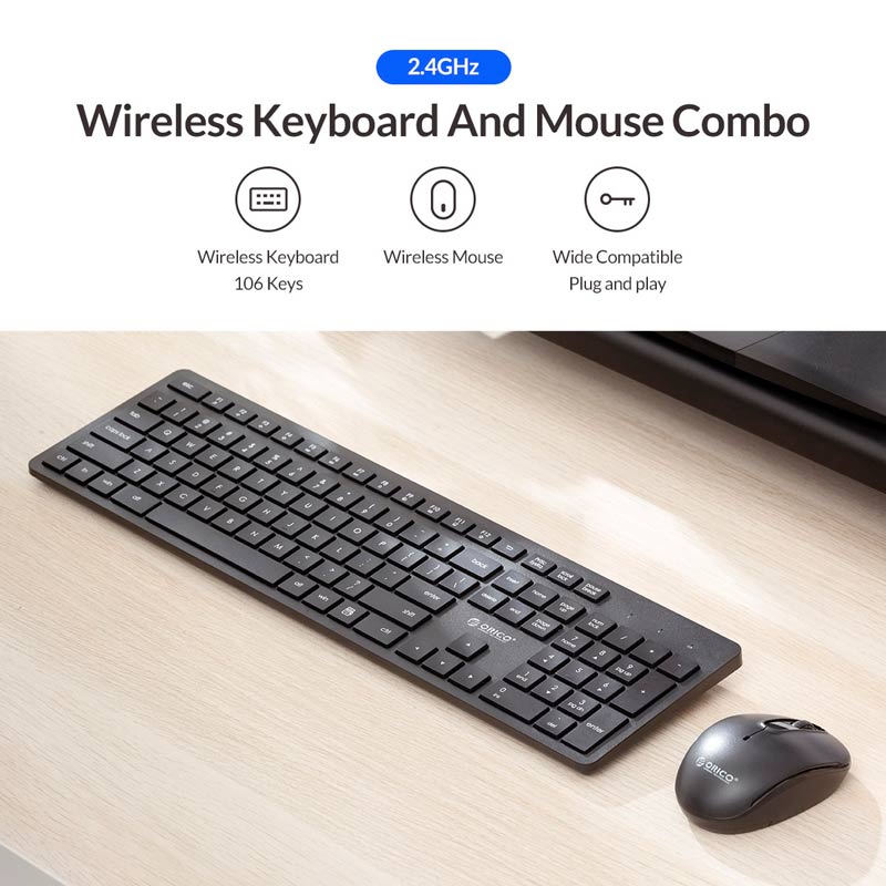 کیبورد و موس بی سیم اوریکو WKM01