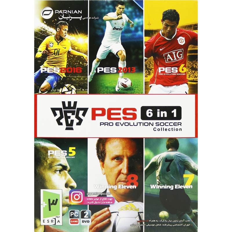 بازی PES 6 in 1 Collection 2DVD پرنیان مناسب برای PC