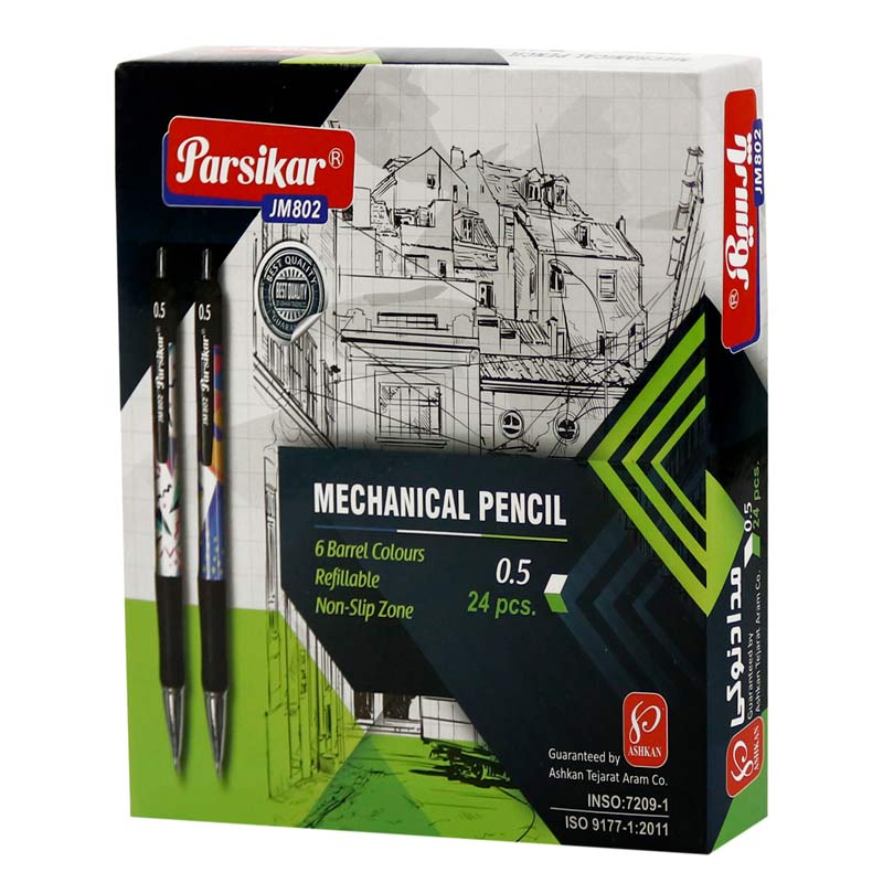 مداد نوکی Parsikar JM802 0.5mm بسته 24 عددی