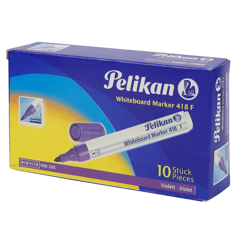 ماژیک وایت برد پلیکان نوک گرد رنگی Pelikan 418F بسته 10 عددی