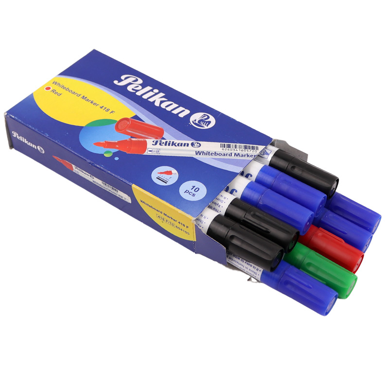 ماژیک وایت برد پلیکان نوک گرد رنگی Pelikan 604105 بسته 10 عددی