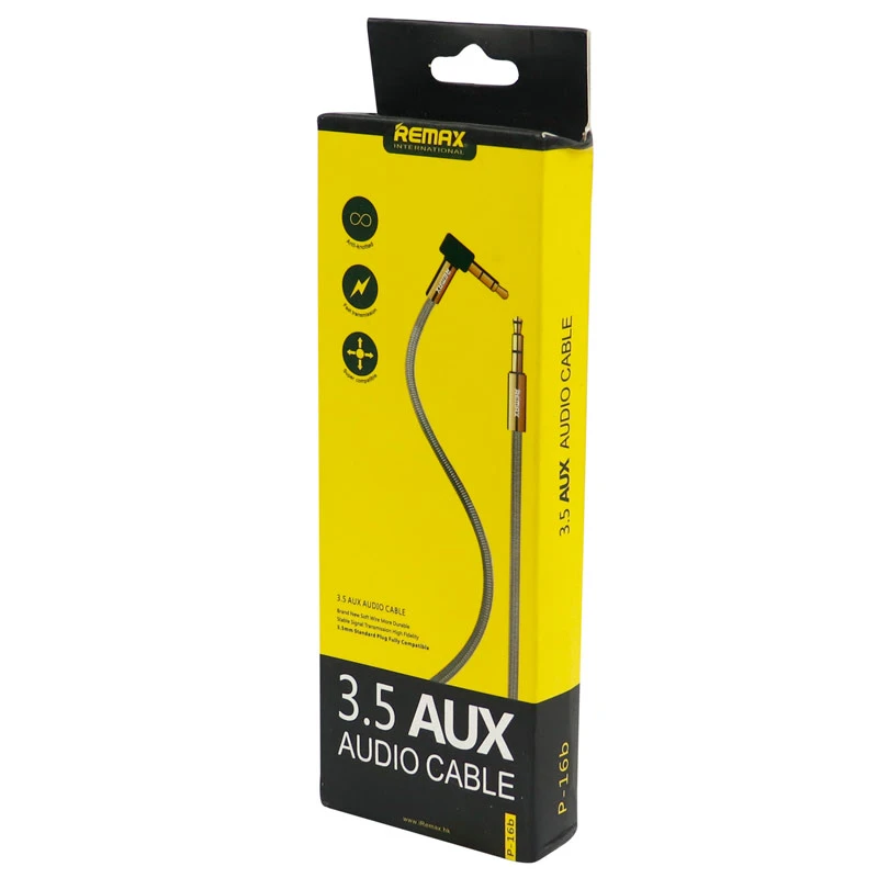 کابل AUX ریمکس P-16B یکسر L طول 1 متر