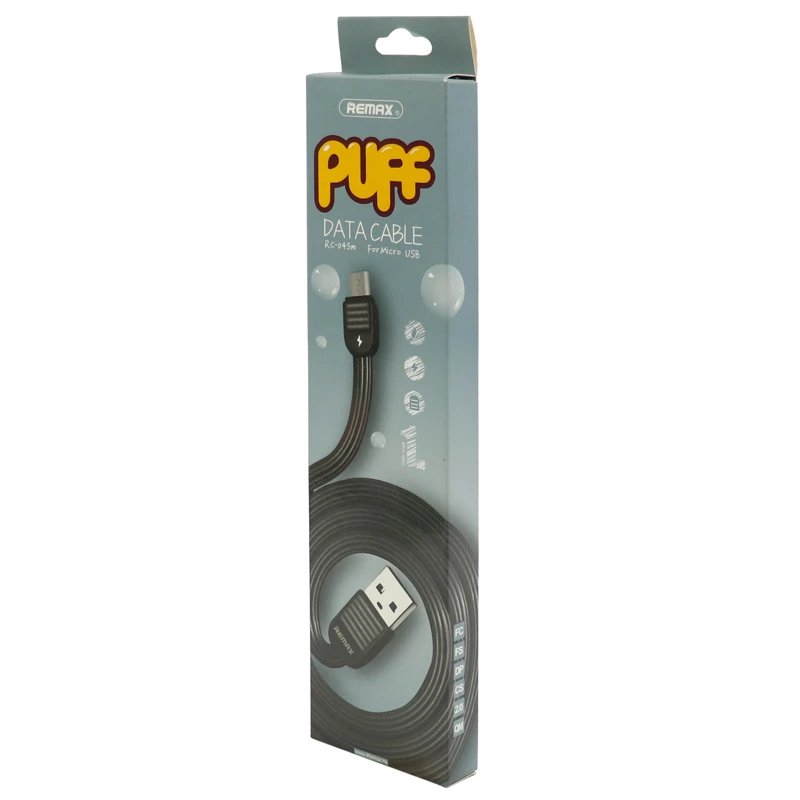 کابل میکرو یو اس بی 2 آمپر ریمکس Puff RC-045m طول 1 متر