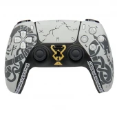 دسته بی سیم اورجینال SONY PlayStation 5 DualSense Costume Edition طرح God of war logo خاکستری