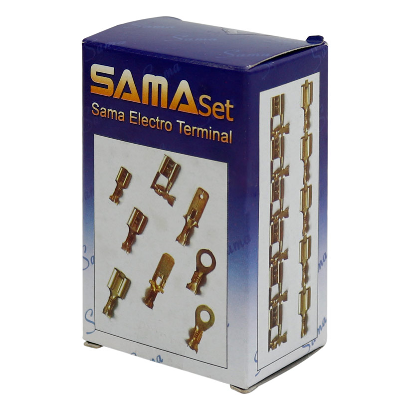 سوکت سرسیم پرچمی SamaSet 1102 برنجی بسته 250 عددی