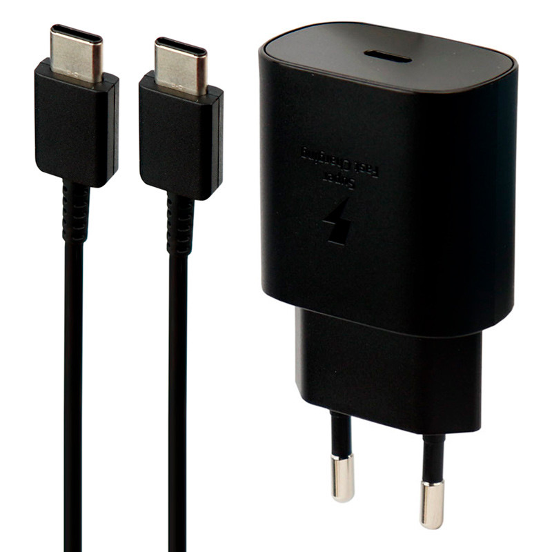 شارژر دیواری فست شارژ اورجینال Samsung EP-TA800XBEG PD 25W Type-C + کابل Type-C