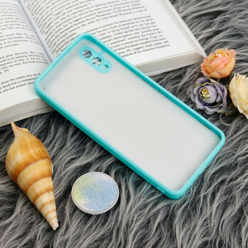 قاب چرمی هولوگرامی پاپ سوکت دار Samsung Galaxy A02 سبز آبی