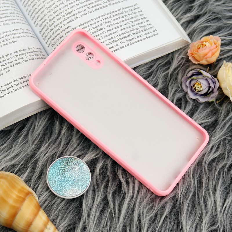 قاب چرمی هولوگرامی پاپ سوکت دار Samsung Galaxy A02 صورتی
