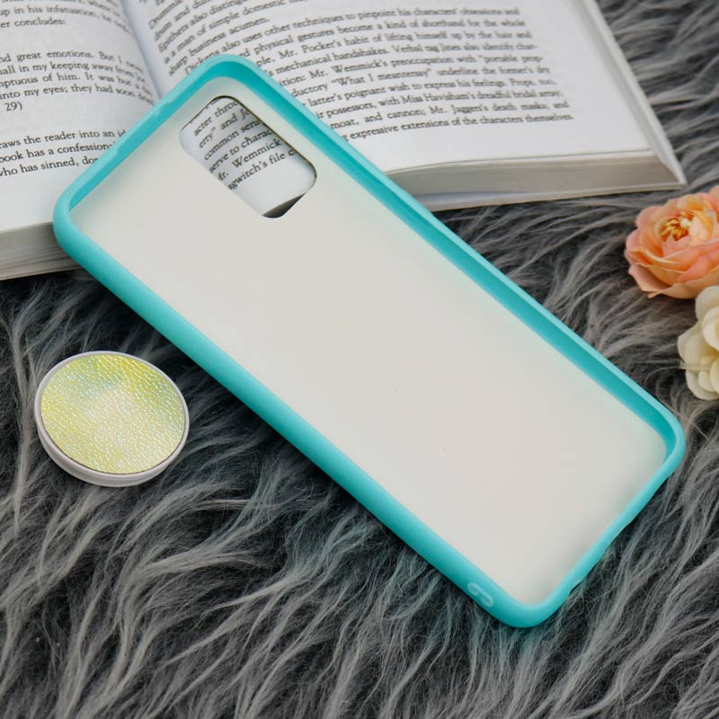 قاب چرمی هولوگرامی پاپ سوکت دار Samsung Galaxy A02s سبز آبی