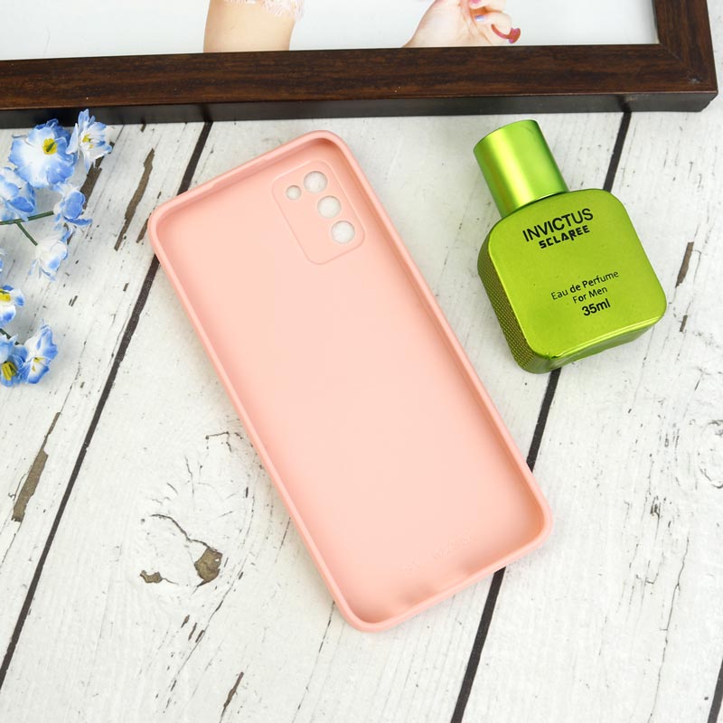 قاب طرحدار پشت گلسی محافظ لنزدار Samsung Galaxy A02s