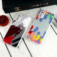 قاب طرحدار پشت گلسی محافظ لنزدار Samsung Galaxy A02s
