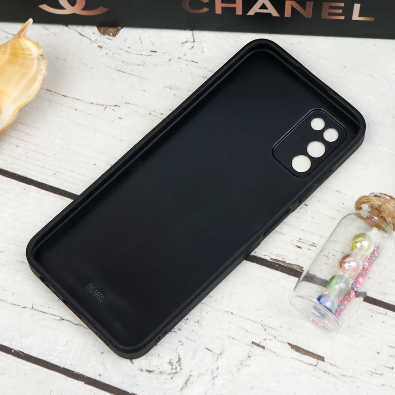 قاب طرحدار پشت گلسی محافظ لنزدار Samsung Galaxy A03s