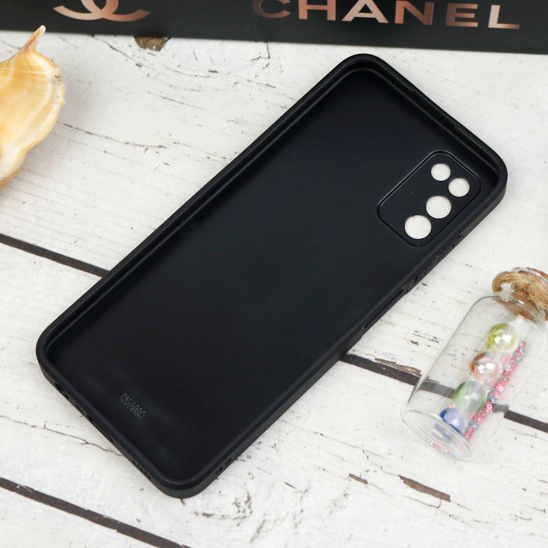 قاب طرحدار پشت گلسی محافظ لنزدار Samsung Galaxy A03s