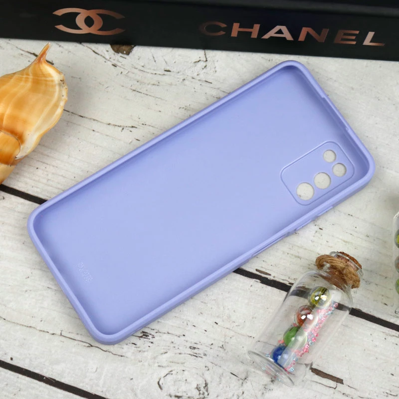 قاب طرحدار پشت گلسی محافظ لنزدار Samsung Galaxy A03s