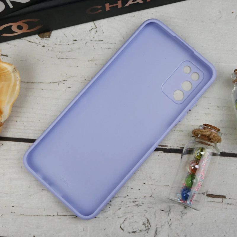 قاب طرحدار پشت گلسی محافظ لنزدار Samsung Galaxy A03s