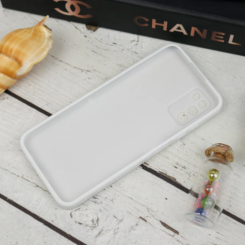 قاب طرحدار پشت گلسی محافظ لنزدار Samsung Galaxy A03s