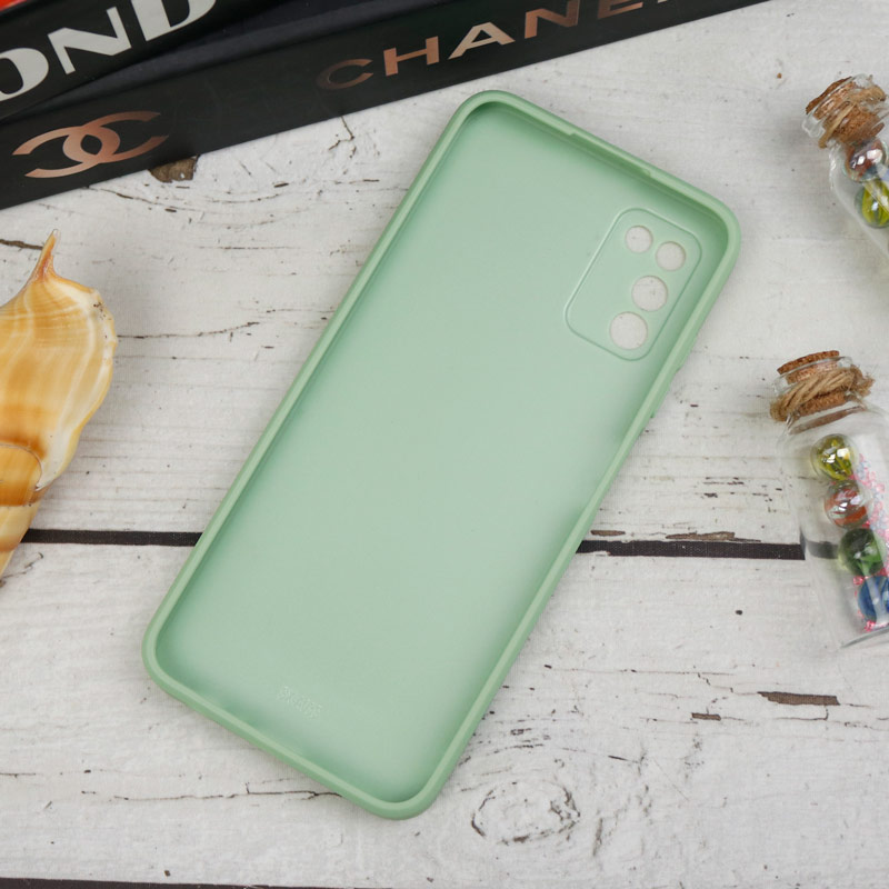 قاب طرحدار پشت گلسی محافظ لنزدار Samsung Galaxy A03s