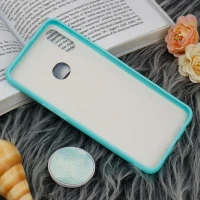 قاب چرمی هولوگرامی پاپ سوکت دار Samsung Galaxy A10s سبز آبی