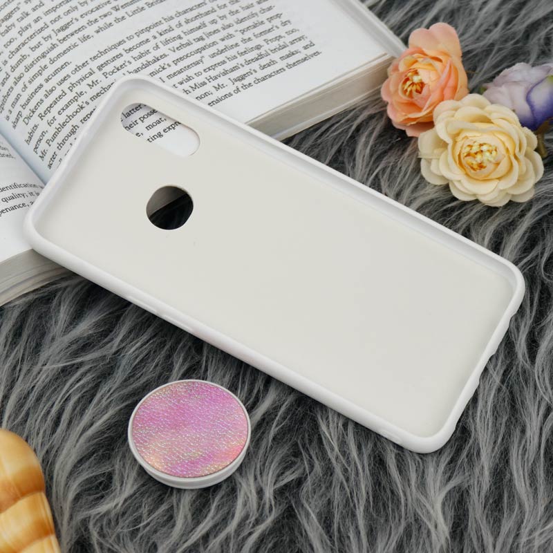 قاب چرمی هولوگرامی پاپ سوکت دار Samsung Galaxy A10s سفید