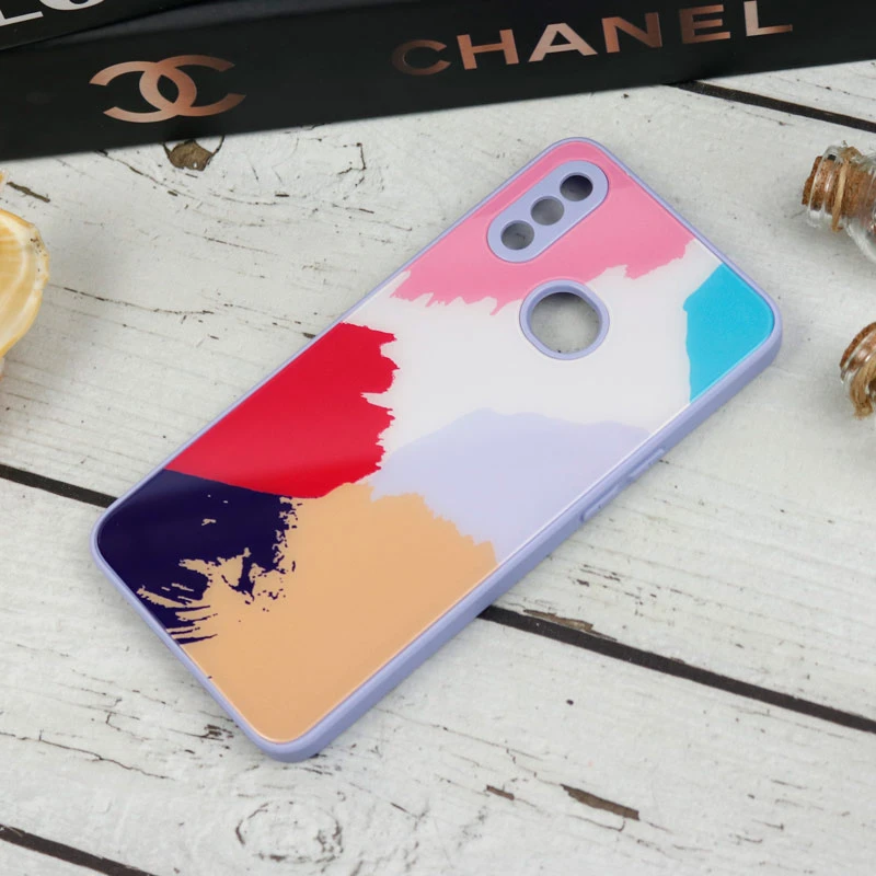 قاب طرحدار پشت گلسی محافظ لنزدار Samsung Galaxy A10s