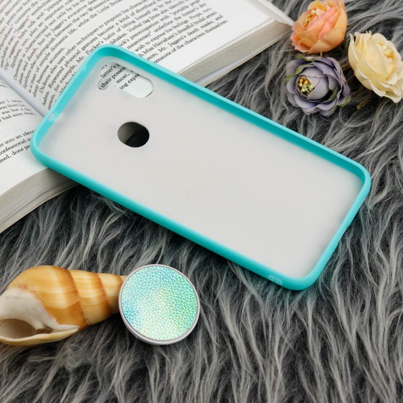 قاب چرمی هولوگرامی پاپ سوکت دار Samsung Galaxy A11 سبز آبی