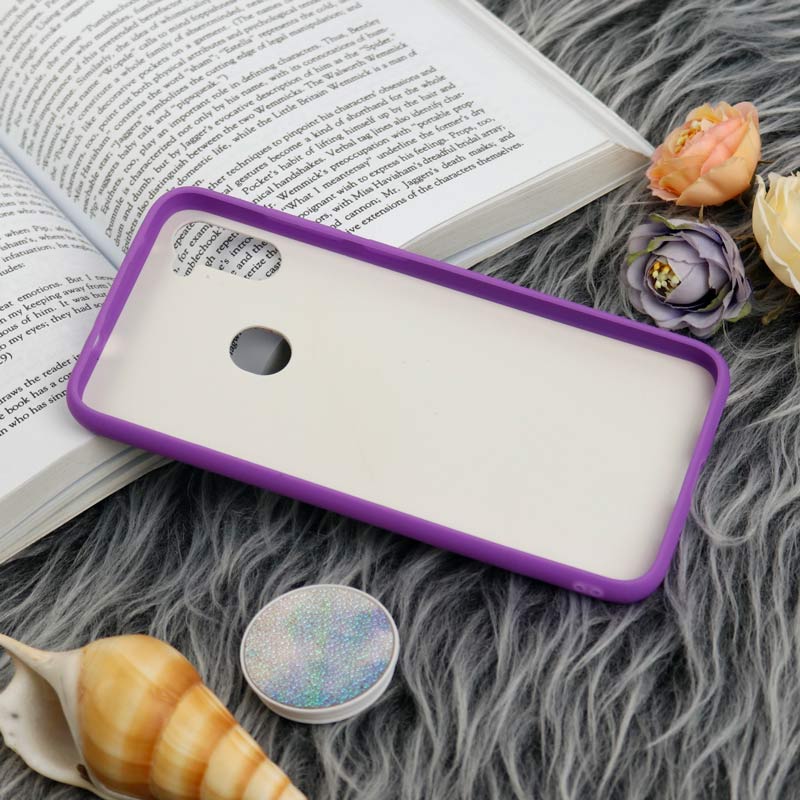 قاب چرمی هولوگرامی پاپ سوکت دار Samsung Galaxy A11 بنفش