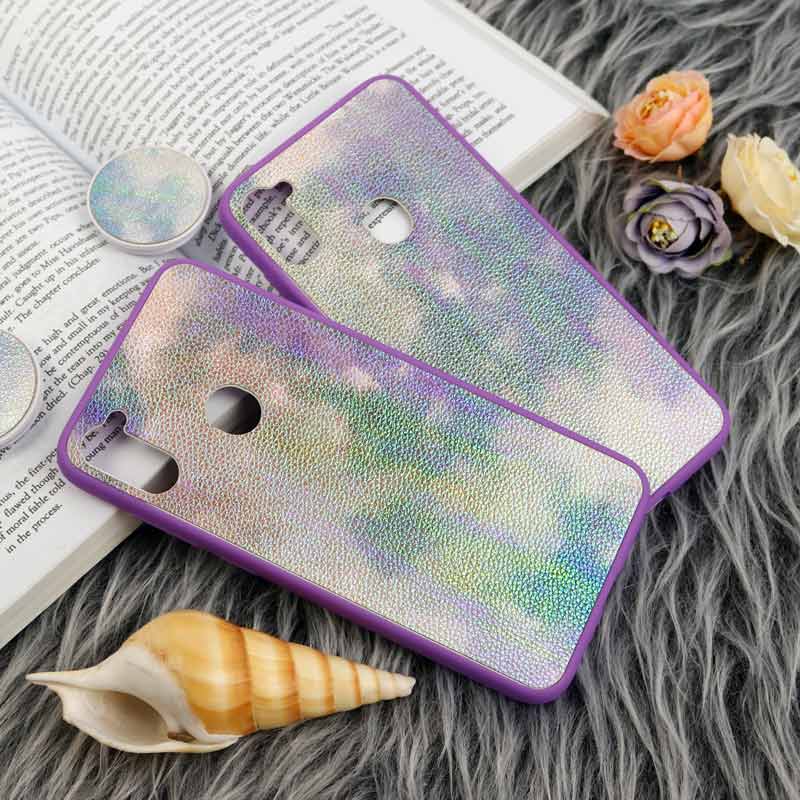 قاب چرمی هولوگرامی پاپ سوکت دار Samsung Galaxy A11 بنفش