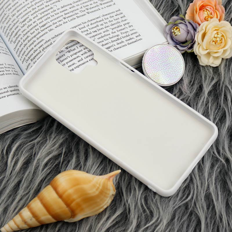 قاب چرمی هولوگرامی پاپ سوکت دار Samsung Galaxy A12 سفید