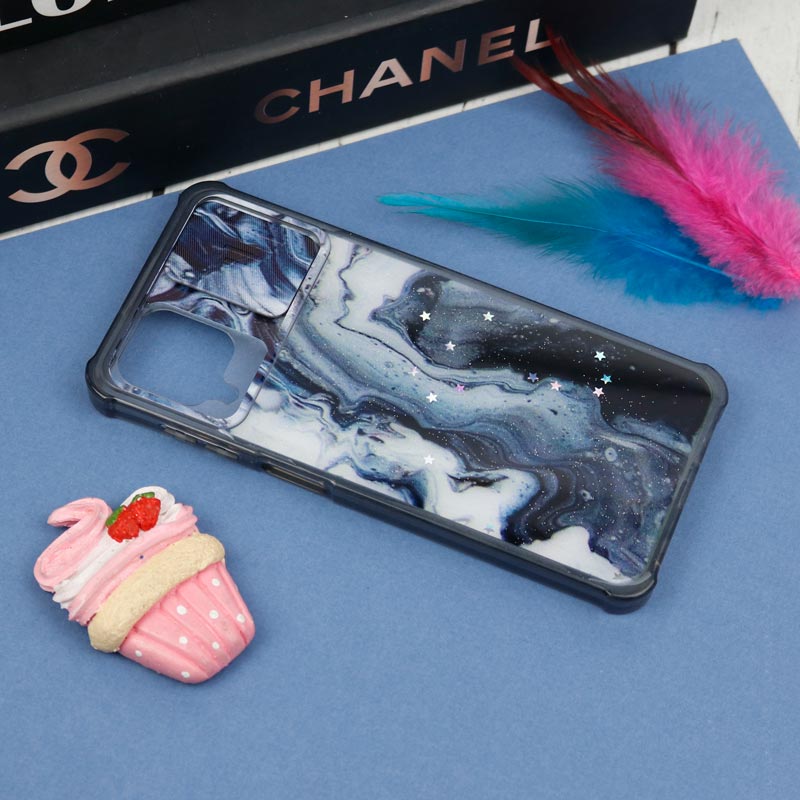 قاب طرحدار محافظ لنزدار کشویی ایربگ دار Samsung Galaxy A12