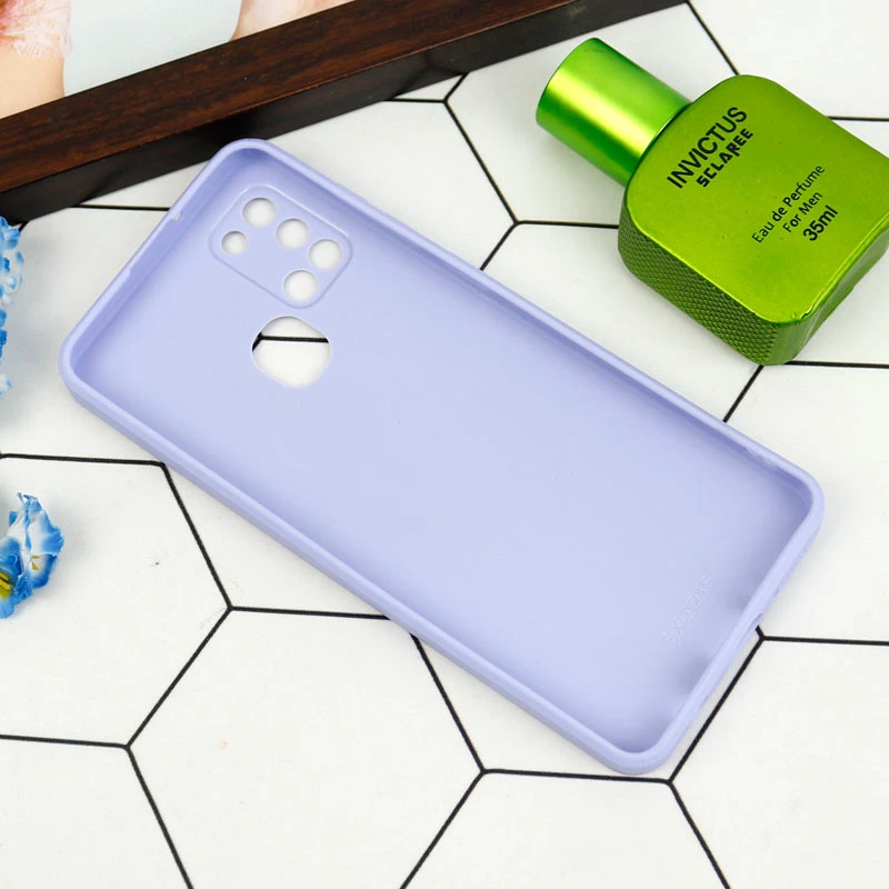 قاب طرحدار پشت گلسی محافظ لنزدار Samsung Galaxy A21s