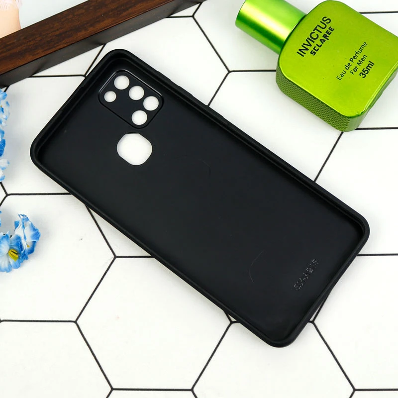 قاب طرحدار پشت گلسی محافظ لنزدار Samsung Galaxy A21s