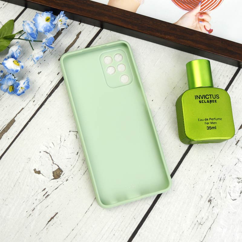 قاب طرحدار پشت گلسی محافظ لنزدار Samsung Galaxy A22 4G