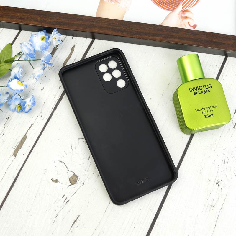 قاب طرحدار پشت گلسی محافظ لنزدار Samsung Galaxy A22 4G